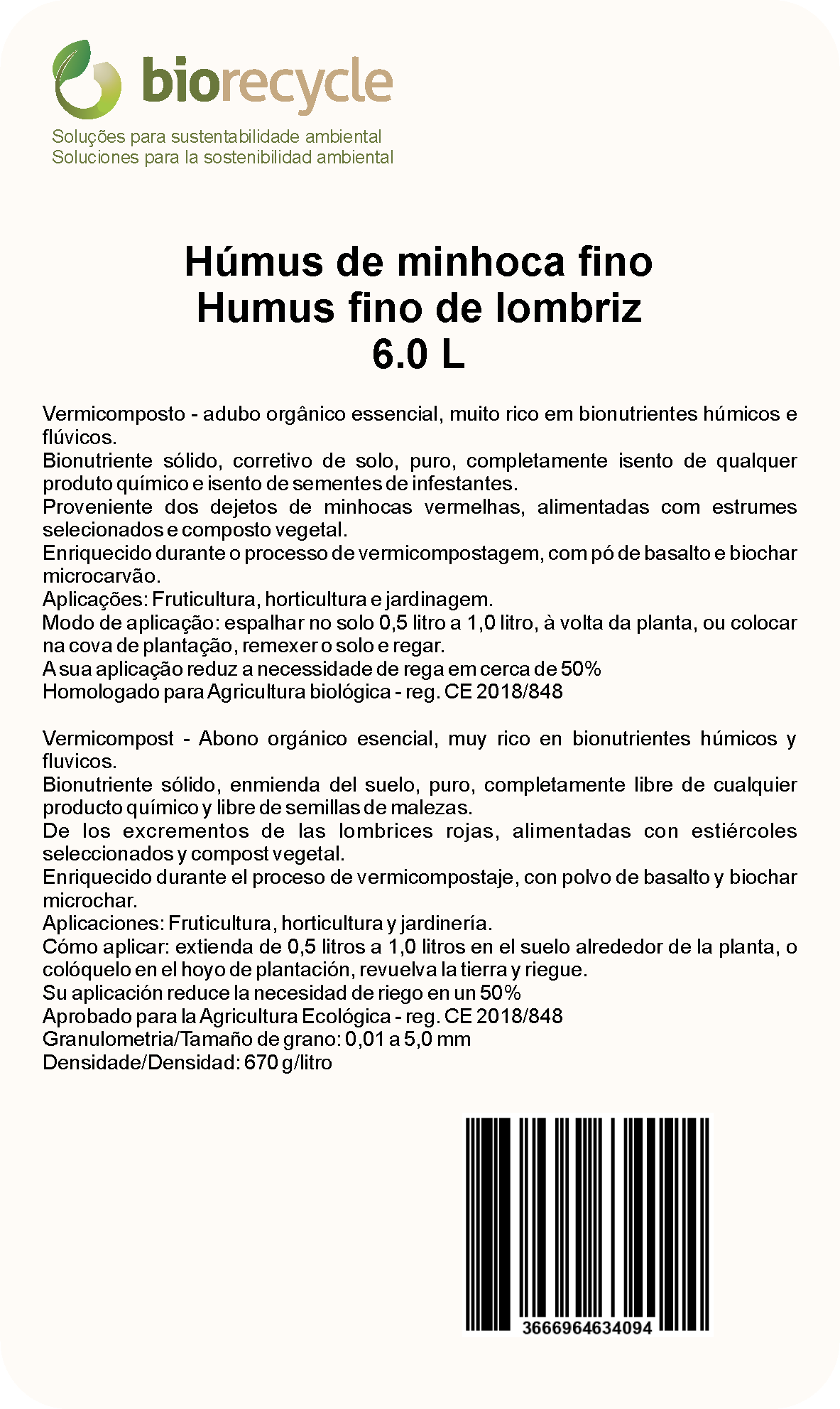 Vermicompost Humus De Lombriz - 6.0 L_1