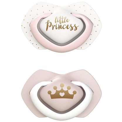 Pack de chupetas de silicone rosa Royal Baby da Canpol Babies (2 unidades)