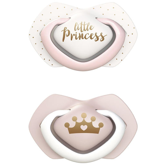 Pack de chupetas de silicone rosa Royal Baby da Canpol Babies (2 unidades)