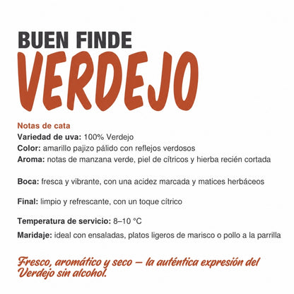 Vino Sin Alcohol 0,0% Blanco Verdejo | Pack 6 Botellas X 750 Ml | Fresco Y Con Toques Cítricos_2