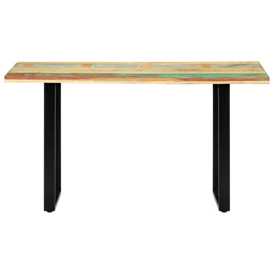 Mesa De Comedor De Madera Maciza Reciclada 140x70x76 Cm_0