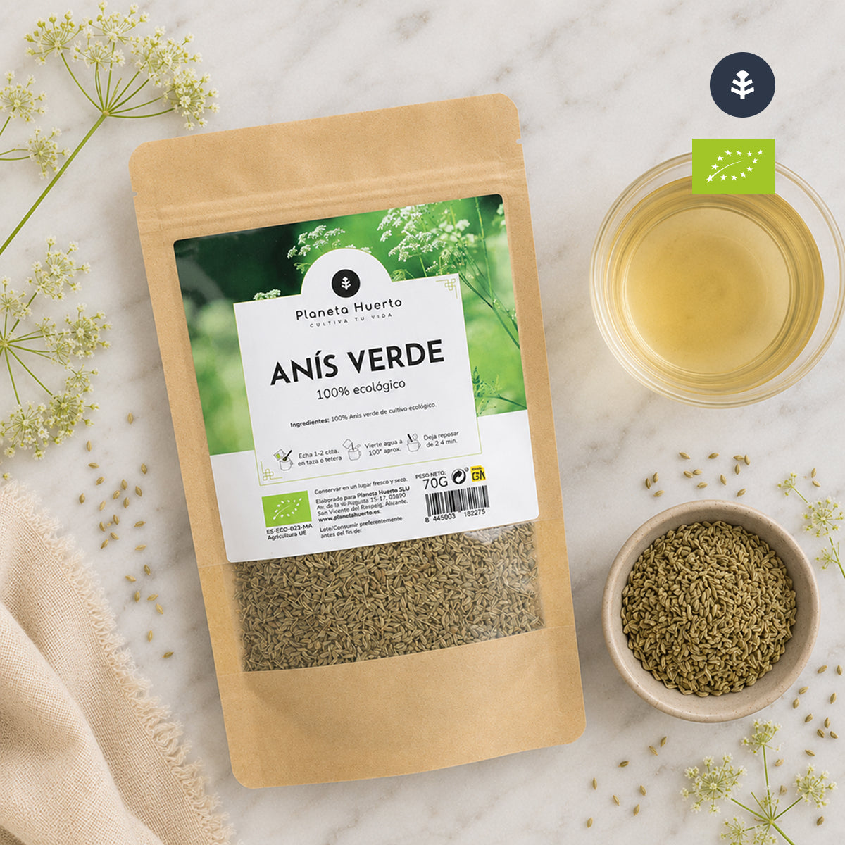 Sementes de anis verde ECO Planeta Huerto 70g