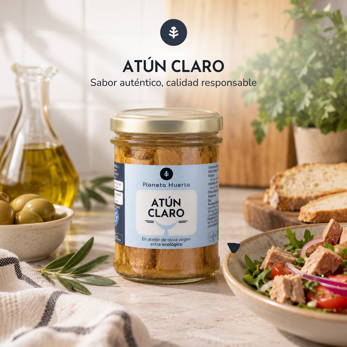 Atún claro MSC en aceite de oliva virgen extra ECO Planeta Huerto 200 g