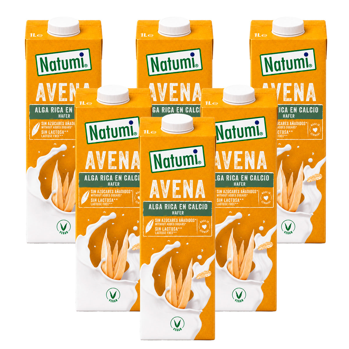 Pack de 6 Bebidas Natumi de Aveia e Algas Marinhas Biológicas 1 L
