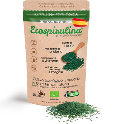 Espirulina Ecológica En Hebras Cultivada En España Ecospirulina 80 G_0