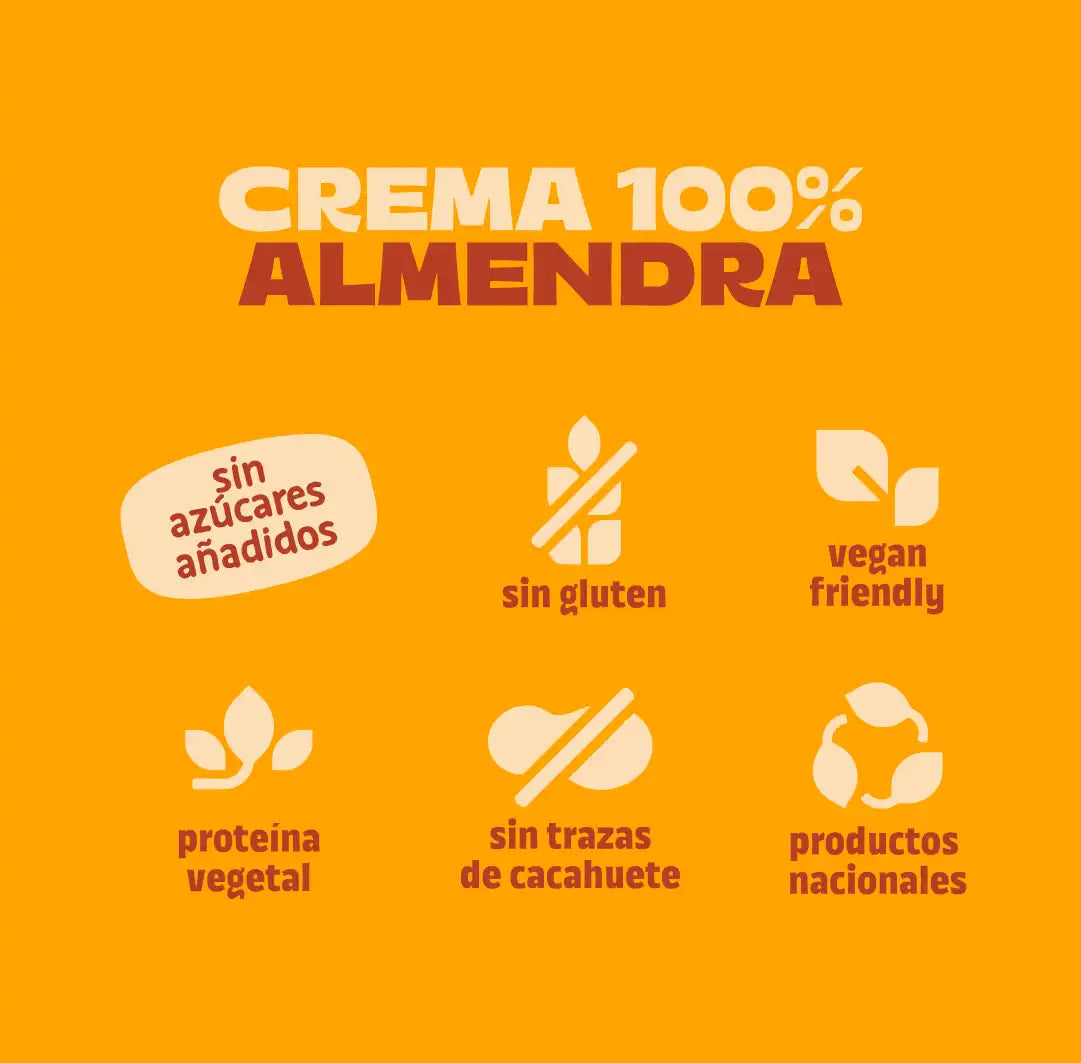 Pack crema 100% almendra nacional 4 uds The Nut Club 720g_5