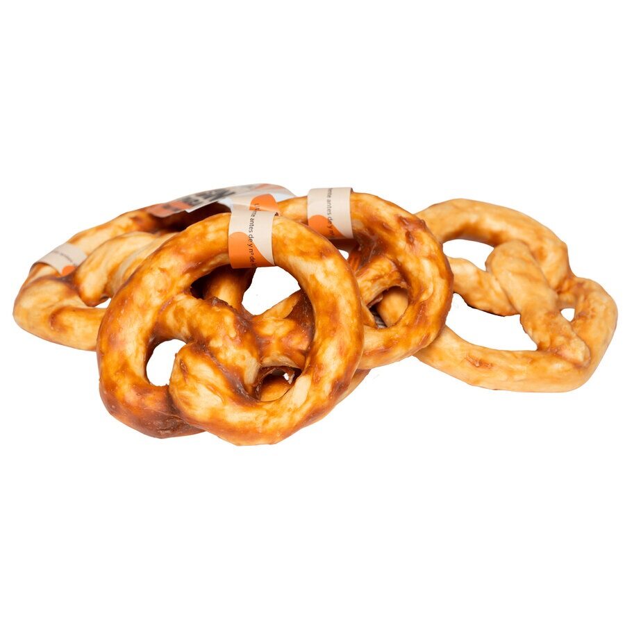 18u Snacks Colágeno Para Perro, De Gelatina De Buey Y Pollo, Bolsa De 18u Pretzels (50gr/u Aprox)_1