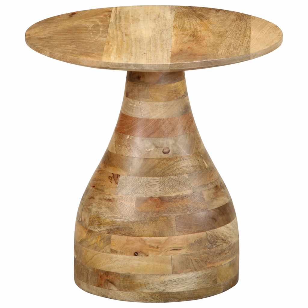 Mesa Auxiliar Madera Maciza De Mango Ø40x40 Cm_1