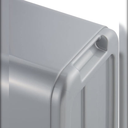 Cubo De La Basura Premium Con Tapa Abatible, Tacto Suave, 45 L, Magne, Plateado