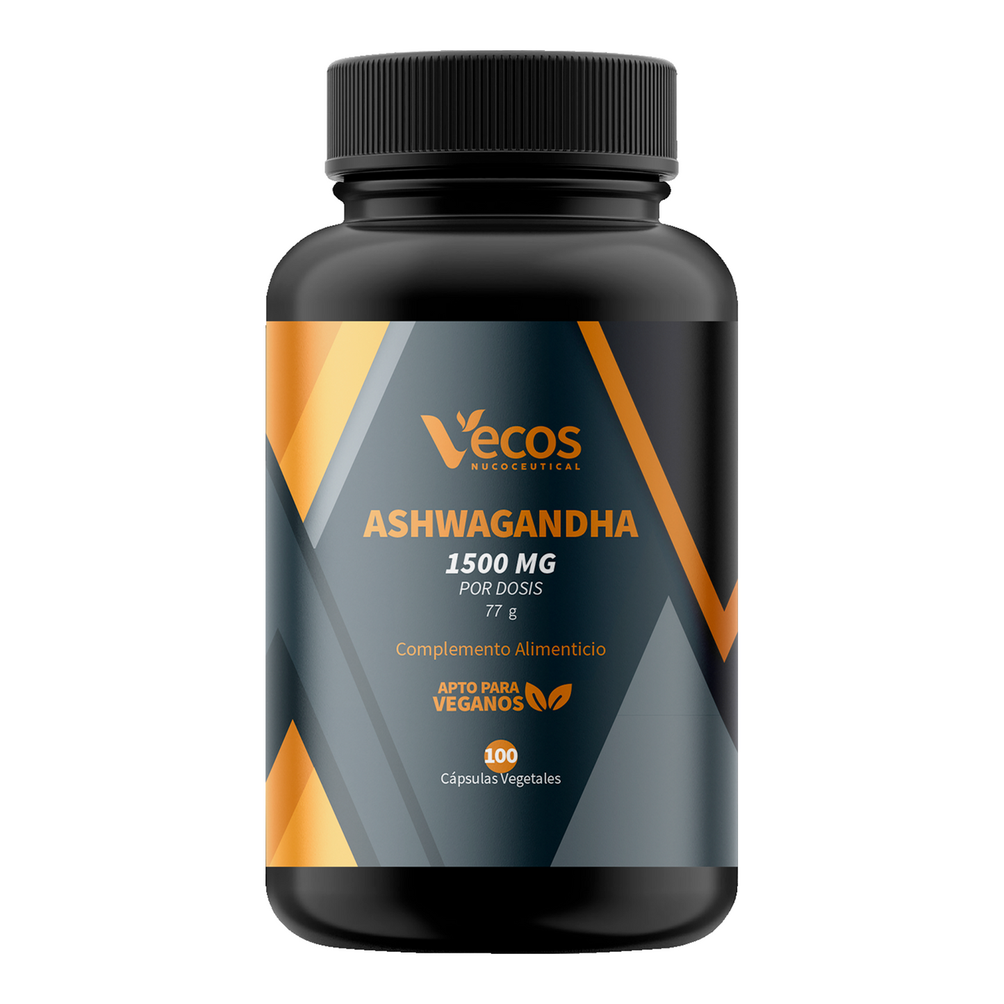 Ashwagandha 1500 mg VECOS (100 cápsulas) | Estrés y equilibrio emocional | Cápsulas vegetales | Ayuda a descansar mejor_0