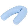 Vidaxl Almofada de gravidez em forma de J 54x(36-43) Cm Azul