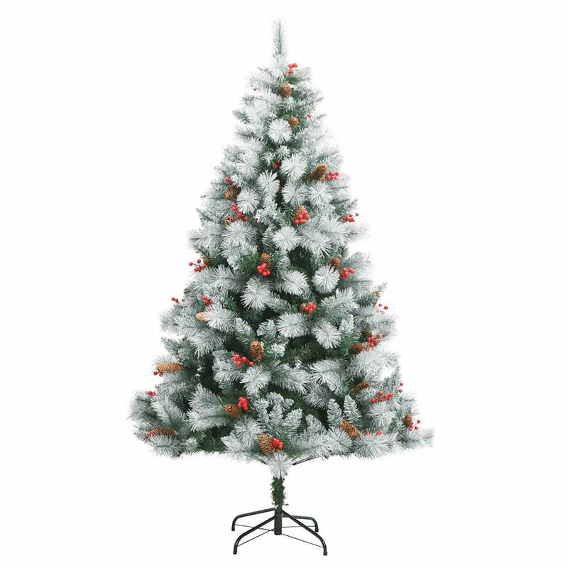 Vidaxl Árbol De Navidad Artificial Con Bisagras 300 Led Y Bolas 210 Cm_4