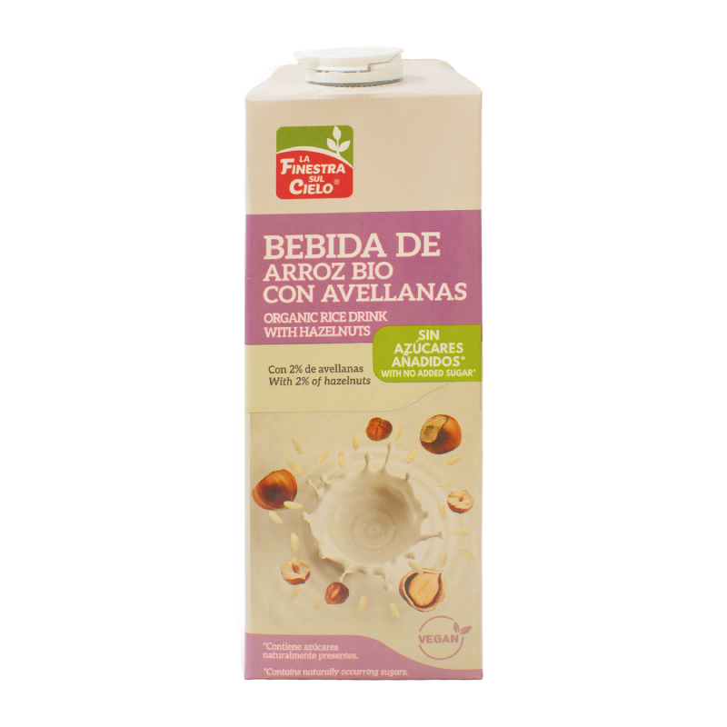 Bebida de Arroz con Avellanas Bio La Finestra Sul Cielo 1 L