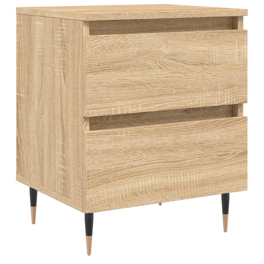 Mesita De Noche Madera De Ingeniería Roble Sonoma 40x35x50 Cm_0