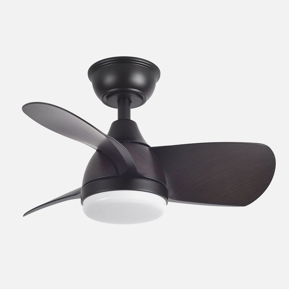 Ventilador Dc 24w Pirdo Negro/marron 3 Aspas 60d 2400lm 6 Velocidades 3000-4500-6000k C/remoto, Memoria Y Temporizador_1