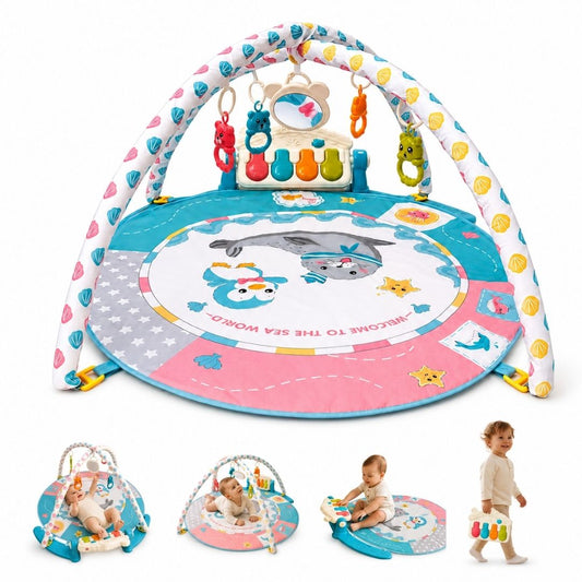 Gimnasio Bebé Con Piano Musical, Manta De Actividades Infantil,estimulación Temprana, Piano Para Pies Bathby_0