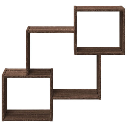 Mueble De Pared Madera De Ingeniería Marrón Roble 78x18x71 Cm / Vetonek_3