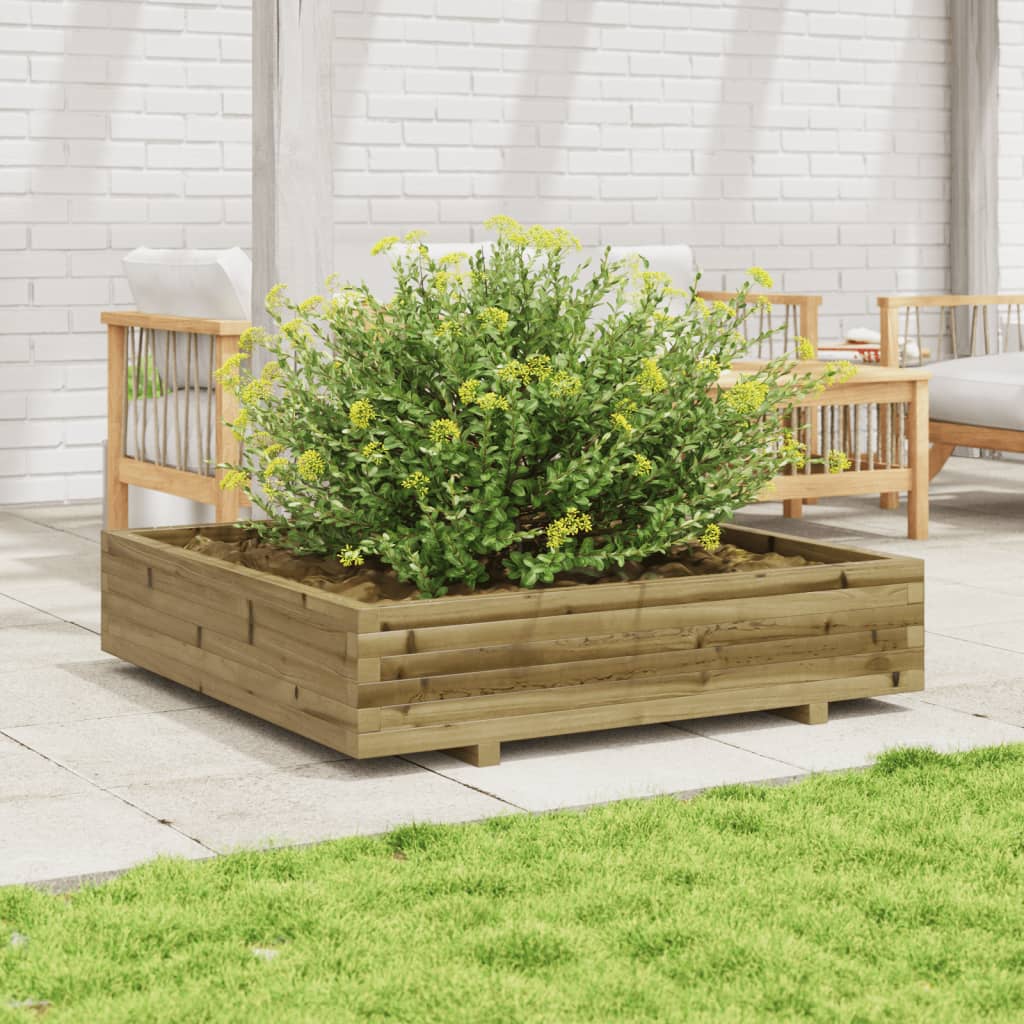 Jardinera Madera De Pino Impregnada 110x110x26,5 Cm_1