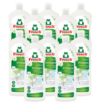 Embalagem de 10x vinagre anti-calcário Eco Frosch 1000 ml