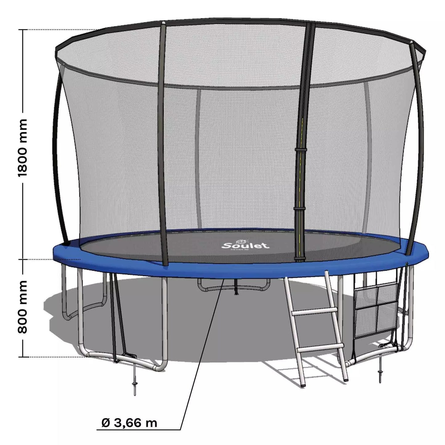 Cama elástica para exteriores Soulet 366 cm