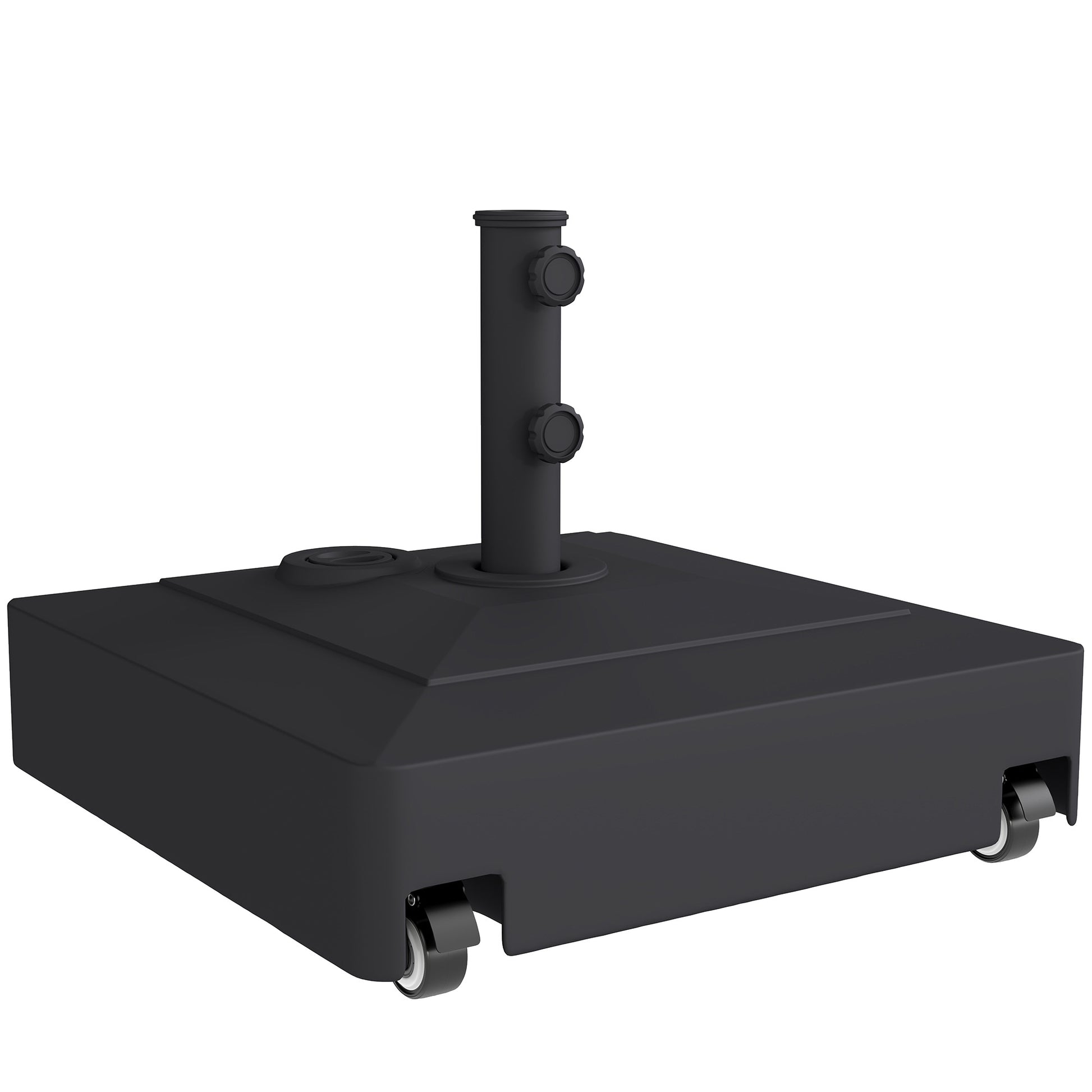 Outsunny Base Para Sombrilla De Hdpe Cuadrada Con Ruedas Rellenable Arena 61 Kg_0