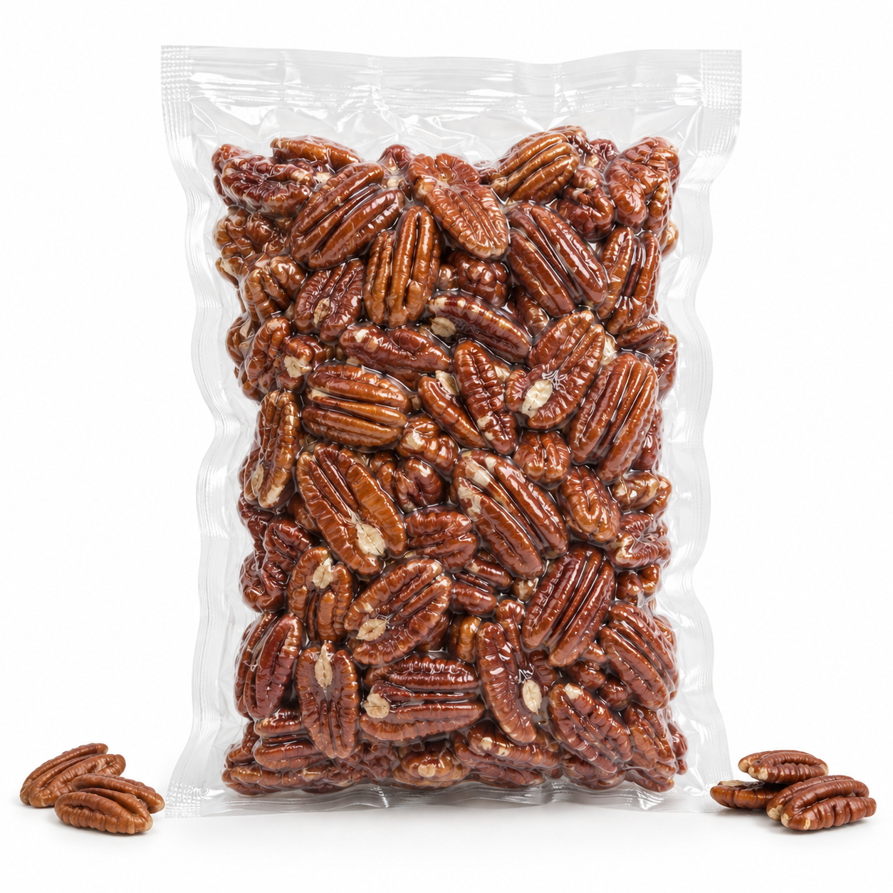 Mitades De Nuez Pecana Mantecosa - Envasadas Al Vacío - 700g | Fruto Seco Ecológico Premium, Snack Vegano Natural_0