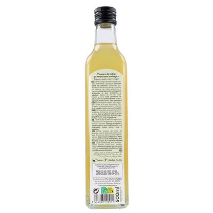 Embalagem de 6 vinagres de maçã não filtrados da Planeta Huerto, 500 ml.