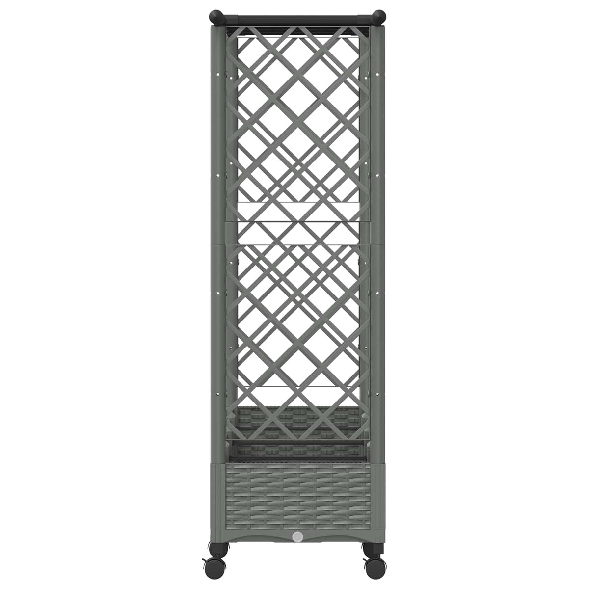 Cama Elevada Con Trellis Y Techo Gris Claro 203 X 40 X 127 Cm_4