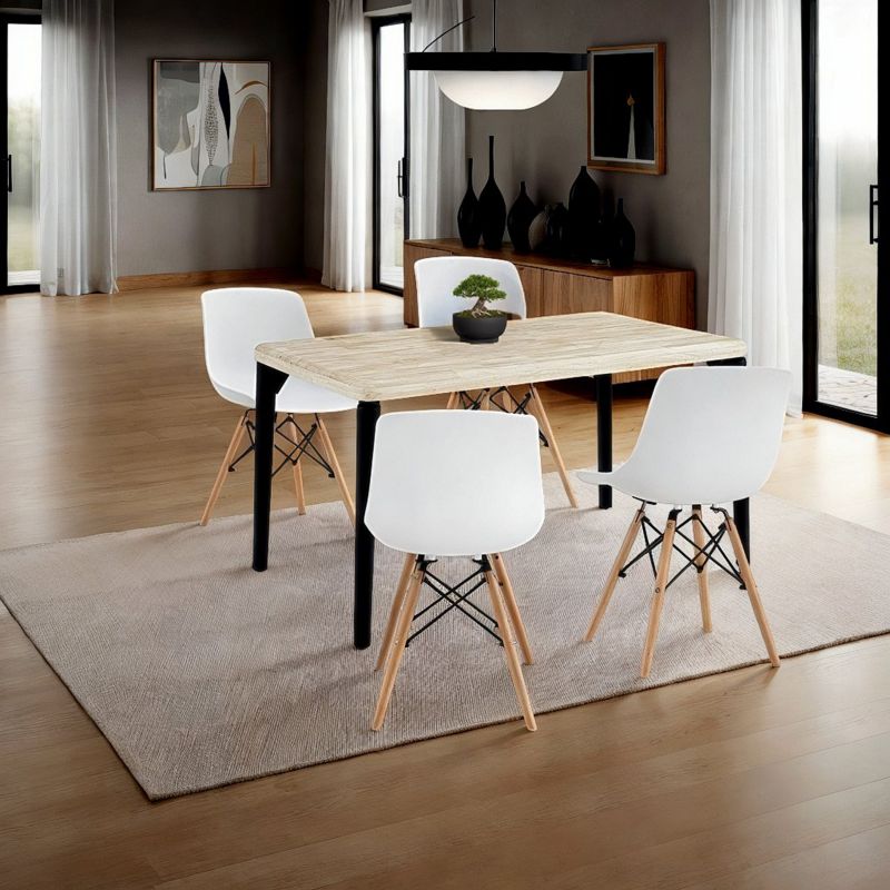 Pack 4 Sillas De Comedor Fredo Polipropileno, Blanco, 52 X 79 X 46_2