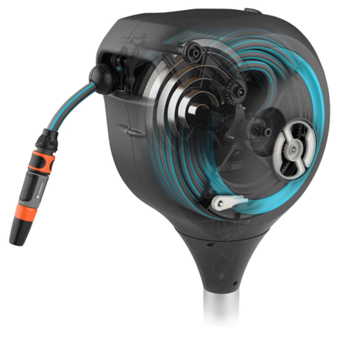 Enrolador de mangueira automático com espiga RollUp S 15 m Gardena