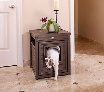 Arenero Para Gatos Cubierto Borneo - Fabricado En Ecoflex - Integra El Arenero En La Decoración De Tu Hogar, 58x44,6x70,2 Cm, 4 Colores (marrón)_1