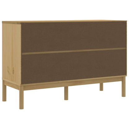 Aparador Floro Madera Maciza De Pino Marrón Cera 114x43x74 Cm / Vetonek_3
