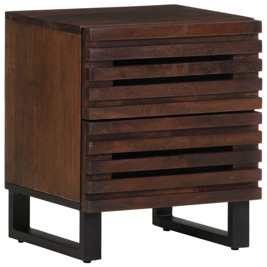 Mesitas De Noche 2 Uds Madera Maciza De Mango 40x34x46 Cm_0