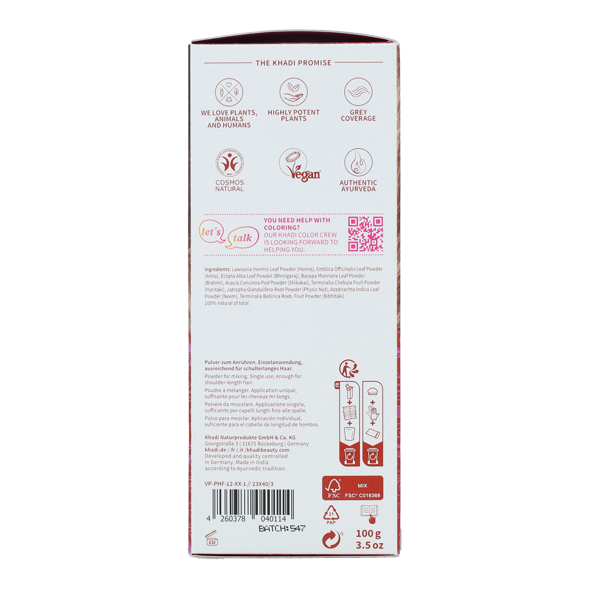 Hena Natural Amla e Jatropha Khadi