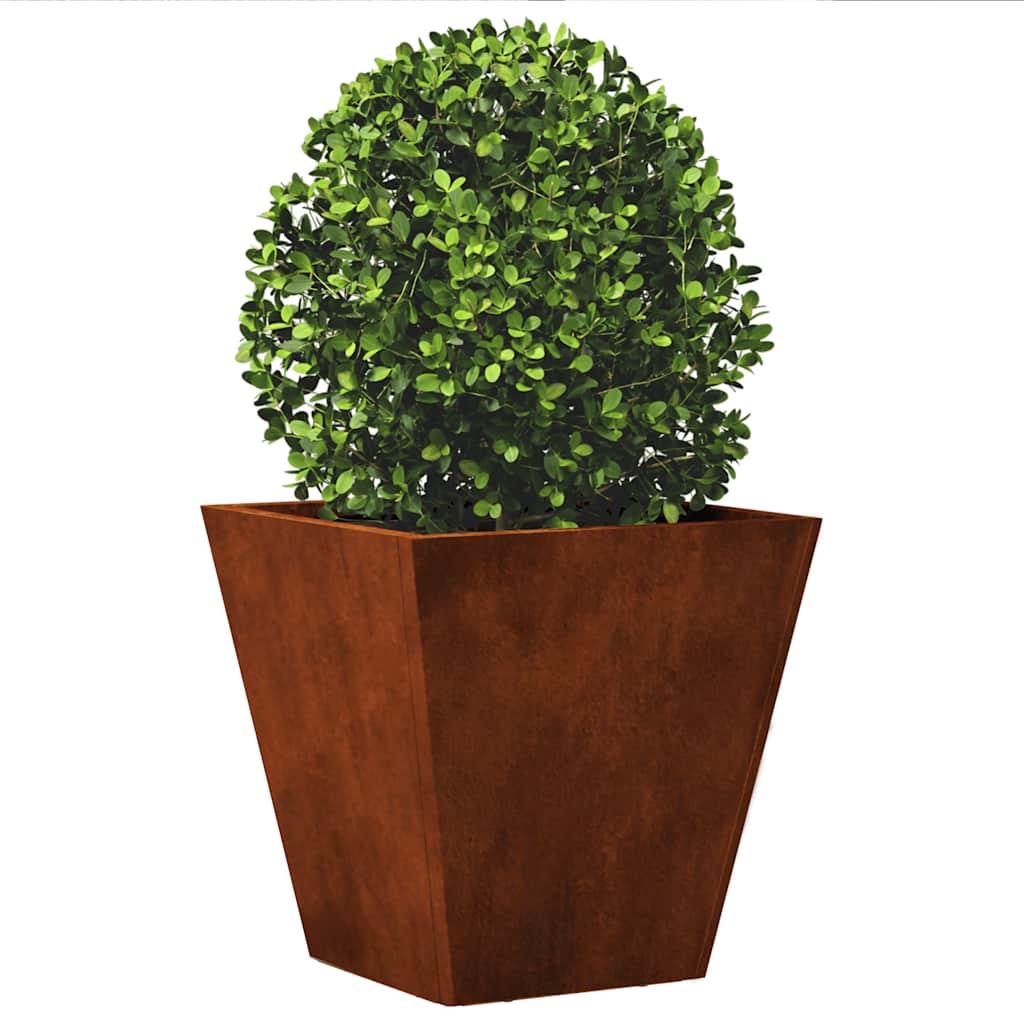 Jardinera Hexagonal De Acero Oxidado 30x30x30 Cm_2