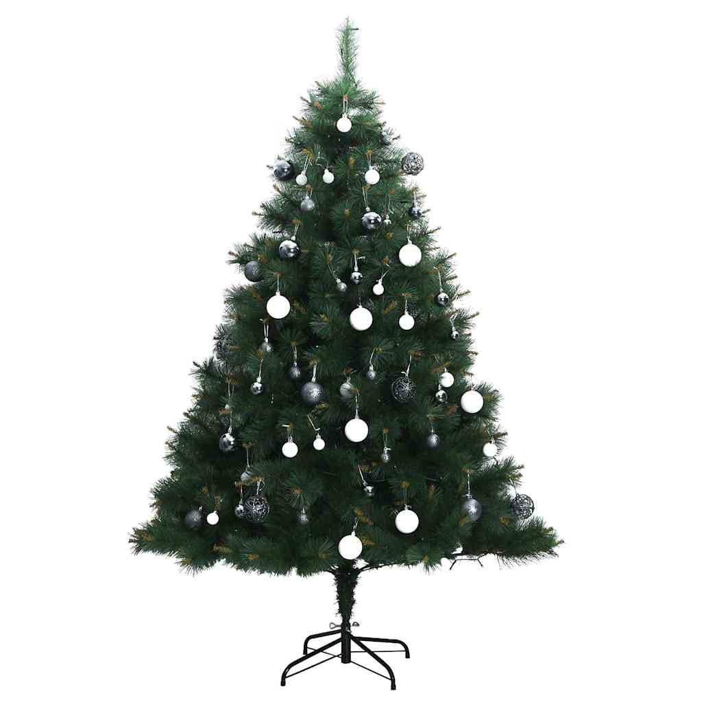 Vidaxl Árbol De Navidad Artificial Con Bisagras 300 Led Y Bolas 240 Cm_3
