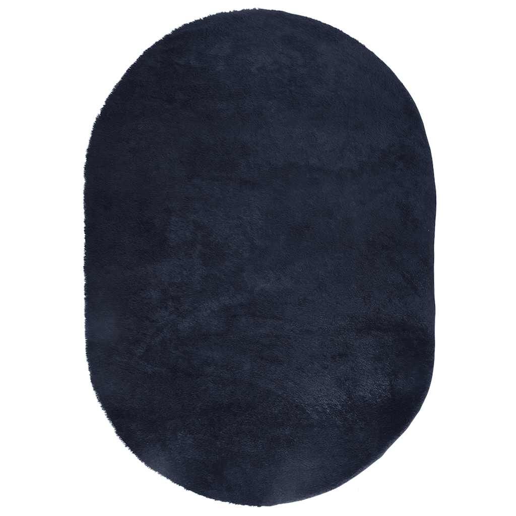 Vidaxl Alfombra De Pelo Largo Navarra Azul Marino 300x200 Cm Poliéster_0
