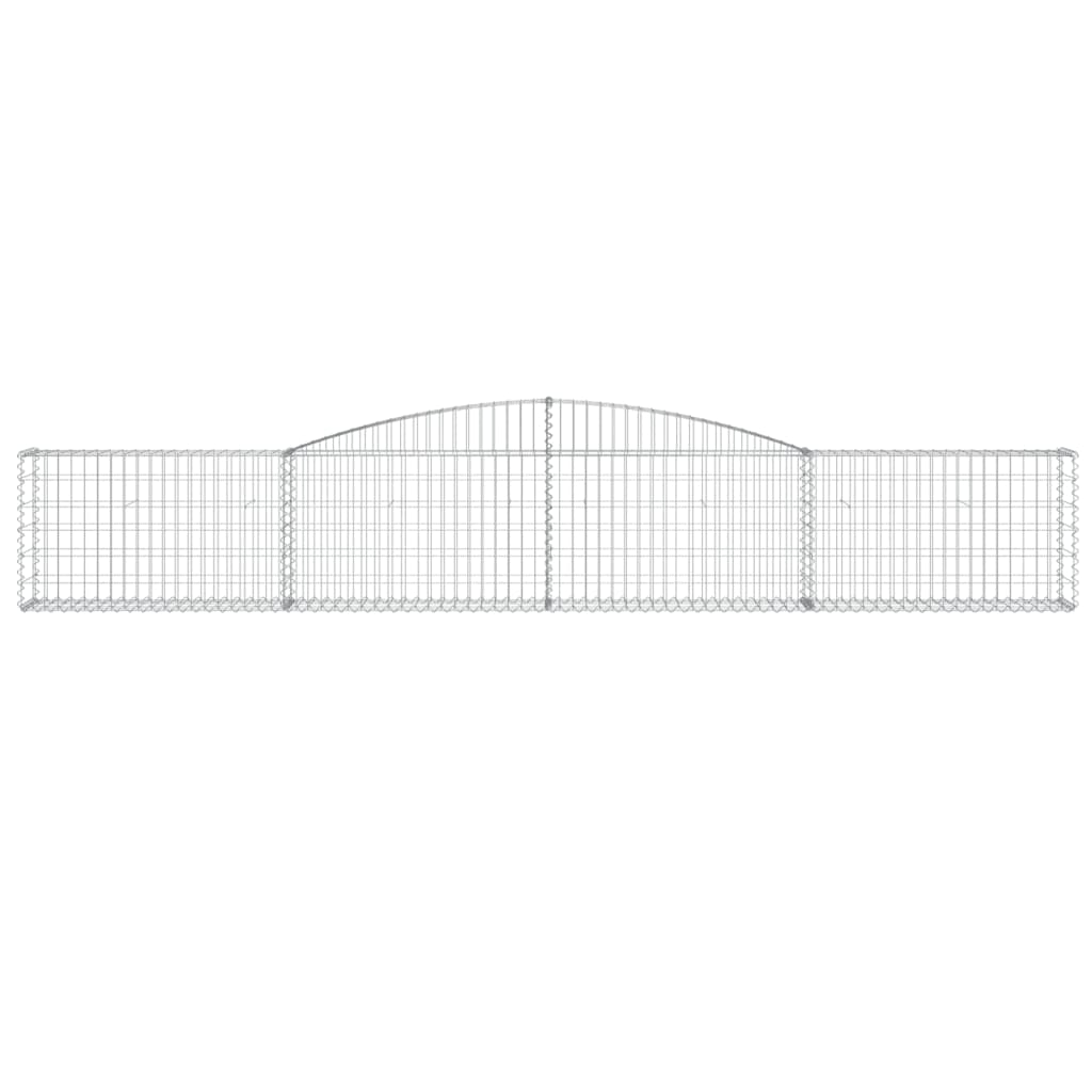 Cestas De Gaviones 7 Uds Forma De Arco Hierro 400x30x60/80 Cm_3