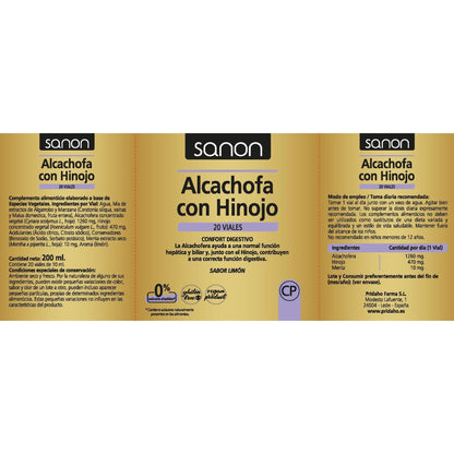 Alcachofra com Funcho 20 ampolas SANON de 10 ml