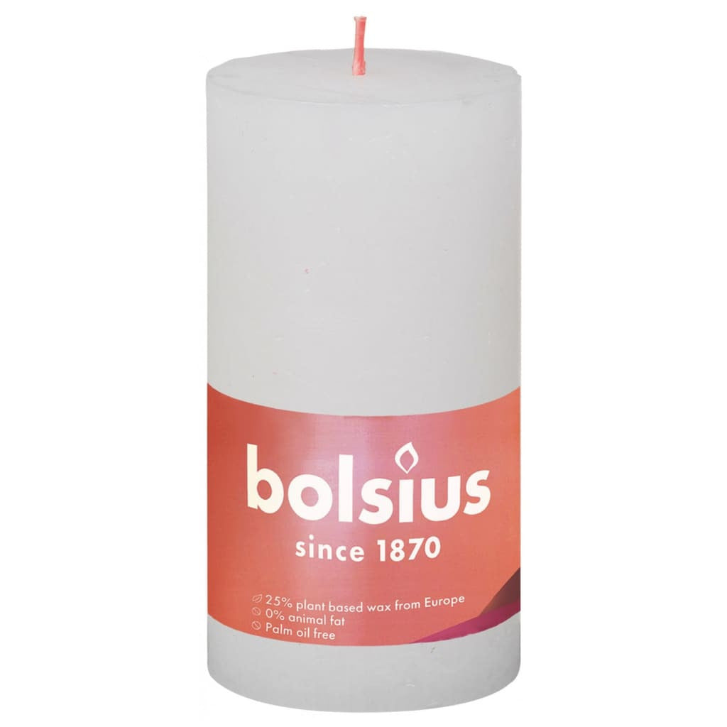 Bolsius Velas Rústicas Shine 4 Unidades Blanco Turbio 130x68 Mm_1