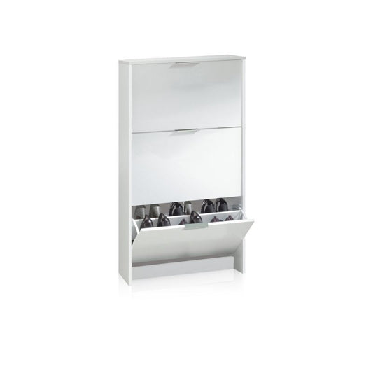 Zapatero Remi De 3 Puertas Melamina, Blanco, 60 X 113 X 22_0