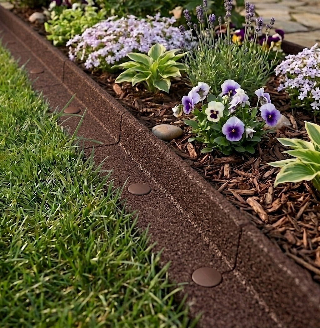 Bordura Flexible Para Jardín 14.4m Con Mazo – Marrón_3