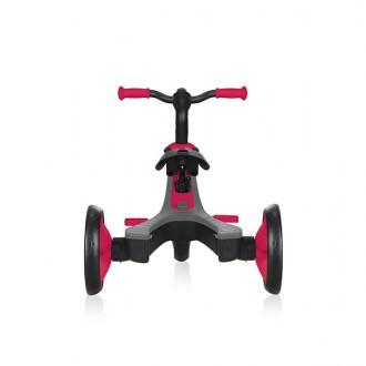 Triciclo descapotável Trike Explorer 2 em 1 vermelho 