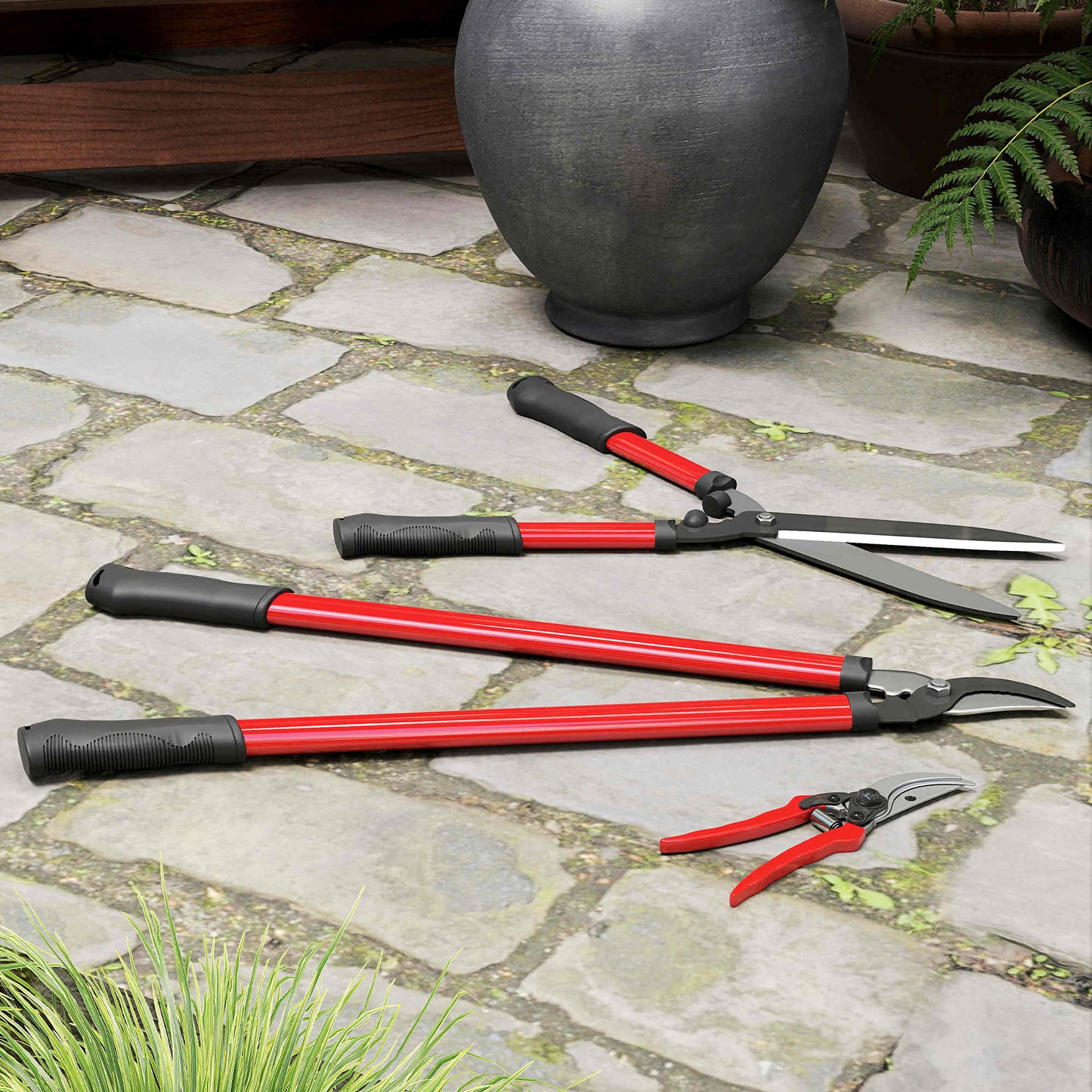 Outsunny Juego De Herramientas Jardinería De 3 Piezas Con Tijeras De Podar_1