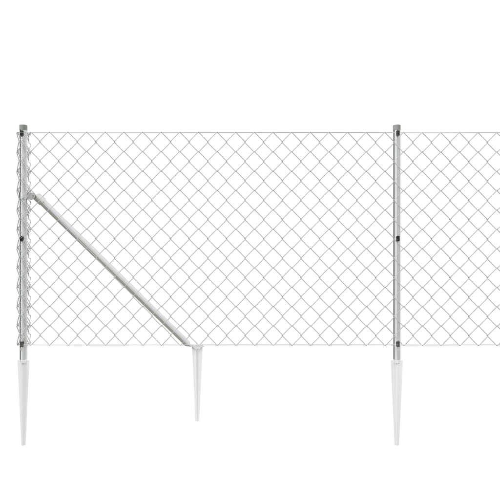 Cerca De Alambre Con Pinchos De Anclaje Plateado 1,1x10 M / Vetonek_3