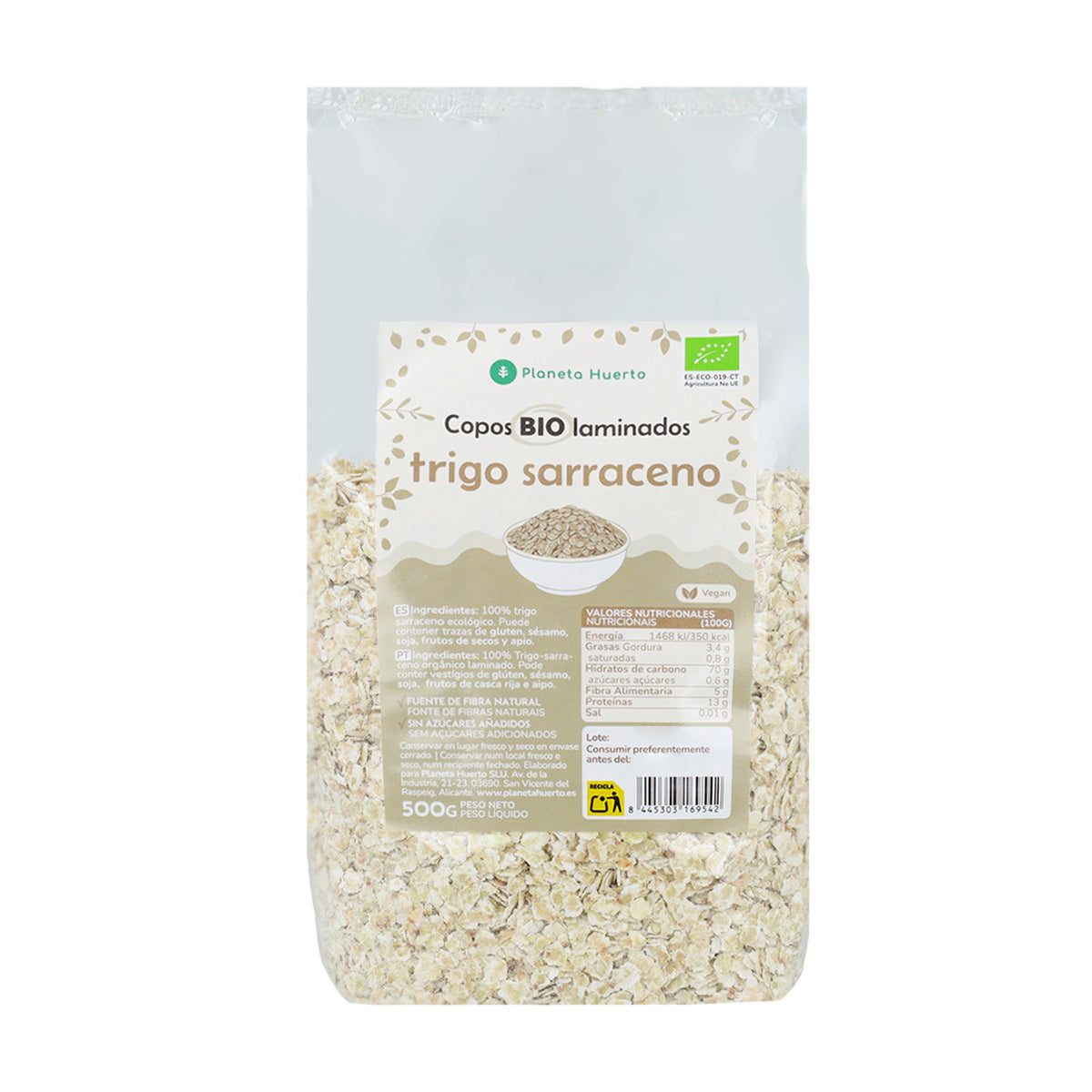 Flocos de Trigo Sarraceno Eco Planeta Huerto 500 g 