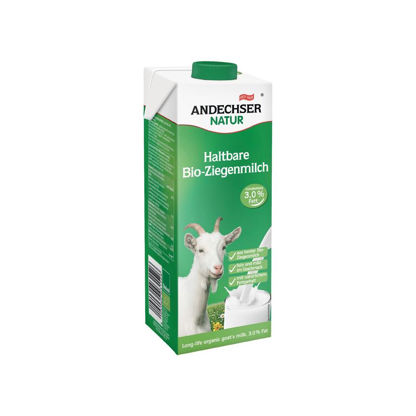 Leite de cabra mínimo 3% gordura Bio, 1L