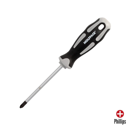 Destornillador Phillips Acero S2 Mango Tpr Bimaterial. Medida Ph 2 X Ø 6,0 X 100 Mm.  Din5262._0