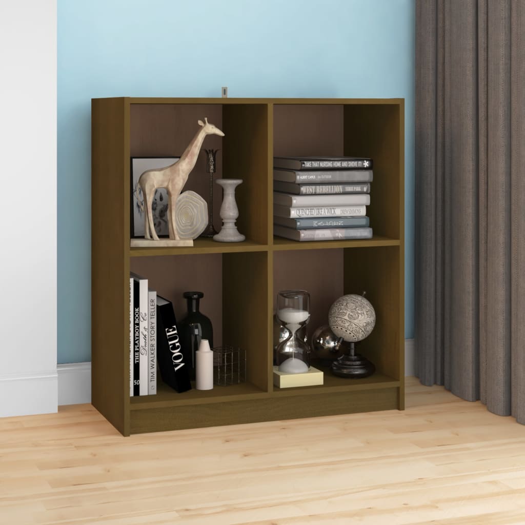 Aparador Madera Maciza De Pino Marrón Miel 70x33x76 Cm / Vetonek_4