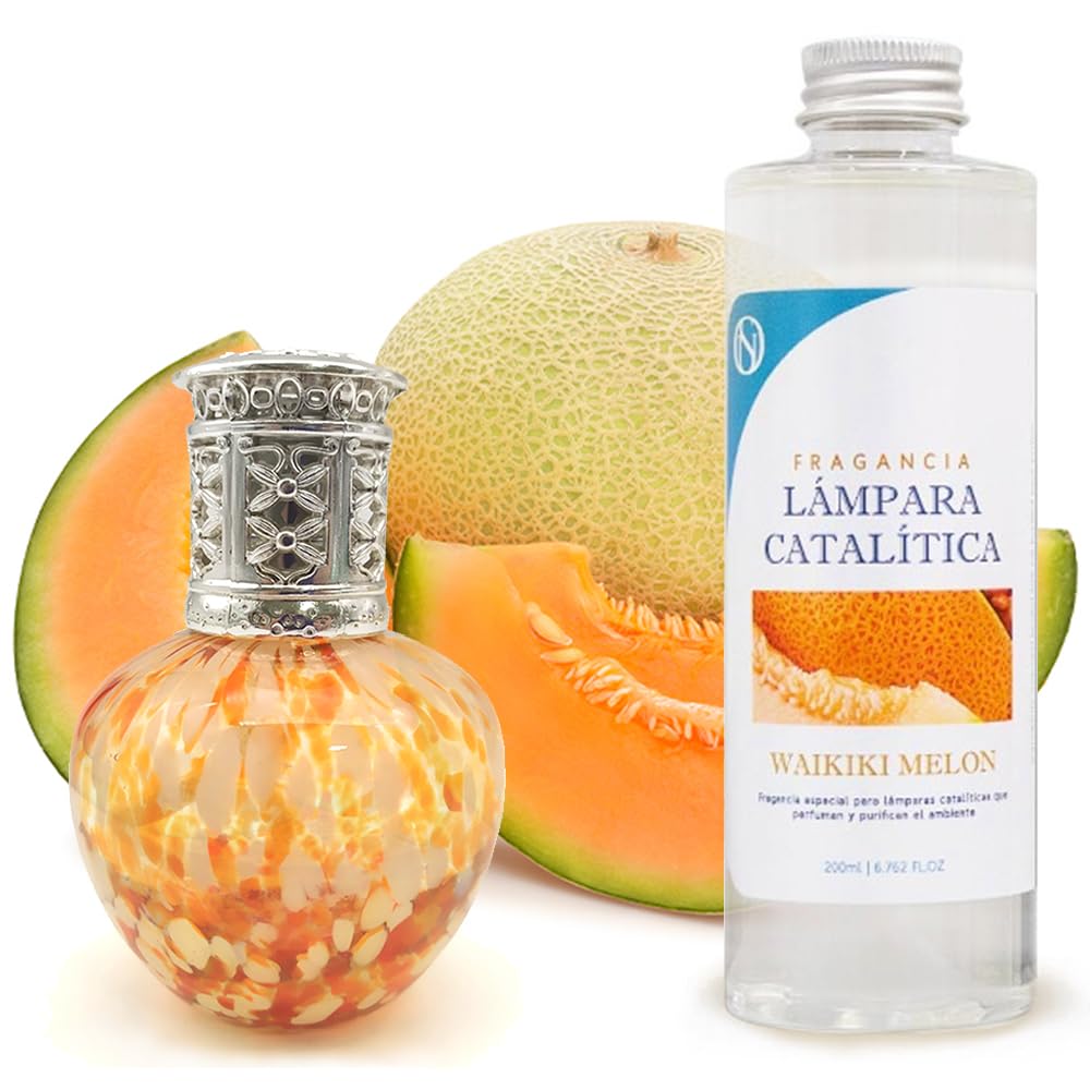 Lámpara Catalítica Drops Orange + Aroma Waikiki Melon 500ml - Elimina Olores, Perfuma Y Mejora La Calidad Del Aire_0